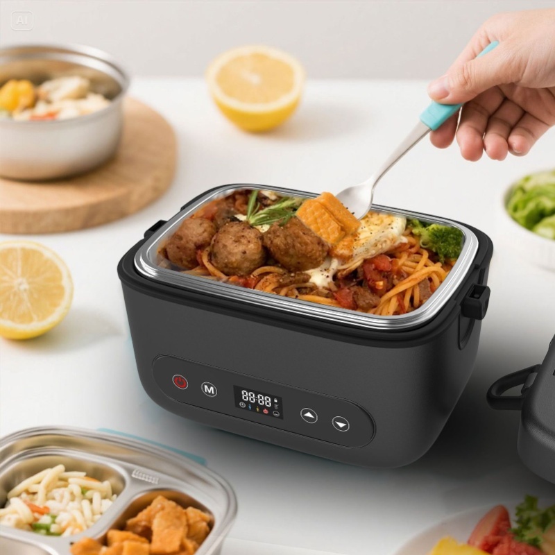 Outdoor Power Box - กล่องข้าวอุ่นร้อนไร้สายแบบใช้แบตเตอรี่ 12000mAh หลายโหมด อุ่นอาหารอัตโนมัติ สำหรับกิจกรรมกลางแจ้ง ตกปลา