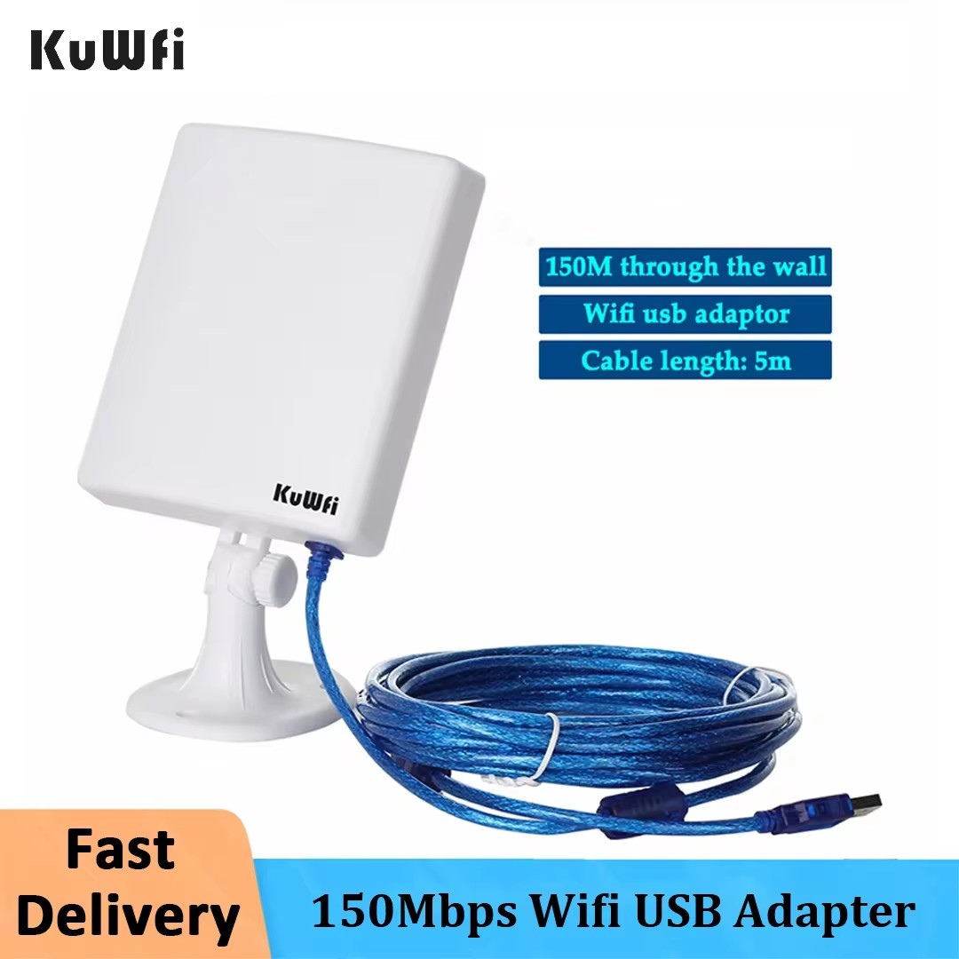 Outdoor Power Adapter Wyze - Kuwfi อะแดปเตอร์ Wi-Fi USB 150Mbps สำหรับพีซีตัวรับสัญญาณ