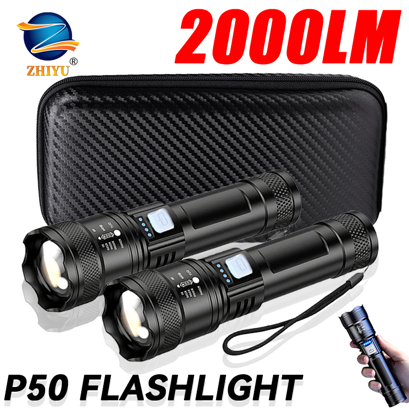 Outdoor Power Equipment - ไฟฉาย LED ยุทธวิธี 2000LM ชาร์จผ่าน USB